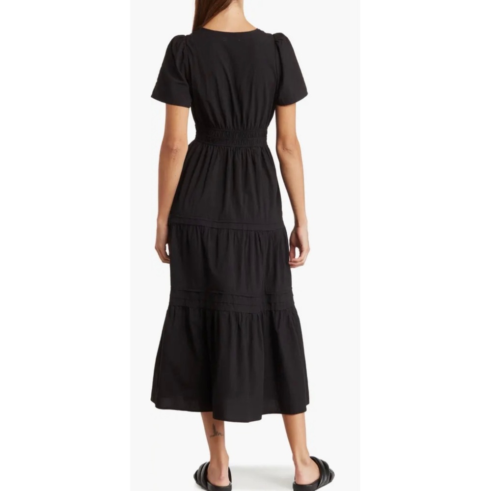 NEW WITH TAGS! Black Tiered Cotton Maxi Dress by Stitchdrop from Nordstrom - Picture 2 of 10
